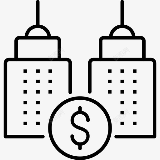 建筑b2b商务图标svg_新图网 https://ixintu.com b2b 办公 商务 建筑 销售
