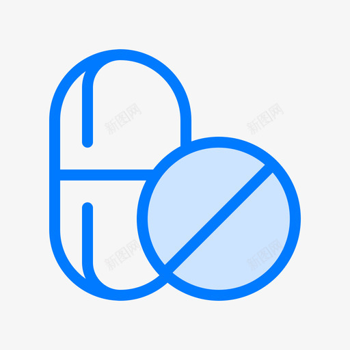 药丸物理化学2蓝色图标svg_新图网 https://ixintu.com 物理化学 药丸 蓝色