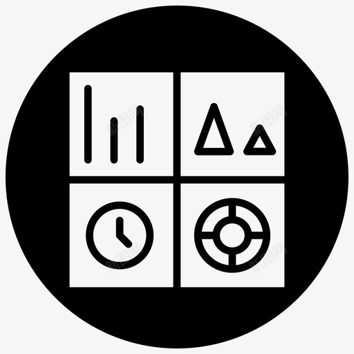 生产仪表板devops图标svg_新图网 https://ixintu.com MinsFront blackfill devops 仪表板 报告 生产 统计