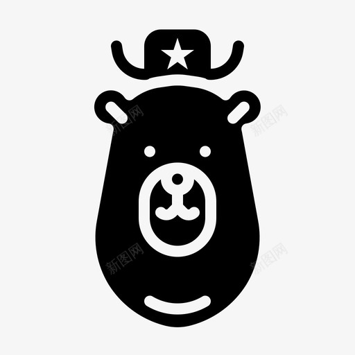 俄罗斯熊动物生命图标svg_新图网 https://ixintu.com 俄罗斯 动物 固体 生命 白色 野生