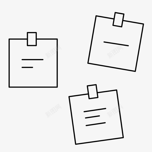 张贴脚注备忘录图标svg_新图网 https://ixintu.com 备忘录 张贴 笔记 脚注
