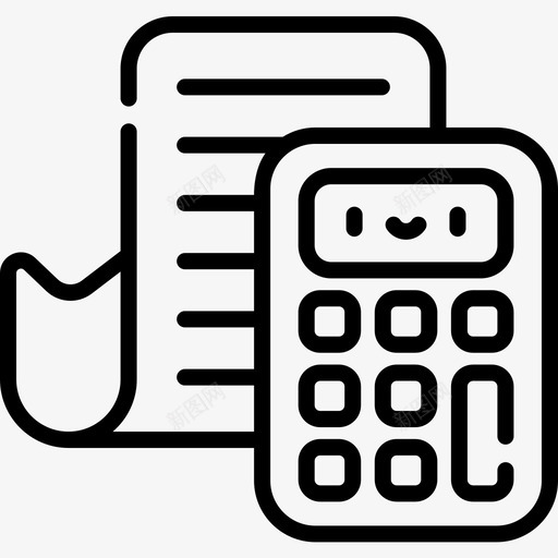 发票银行82直线图标svg_新图网 https://ixintu.com 发票 直线 银行82