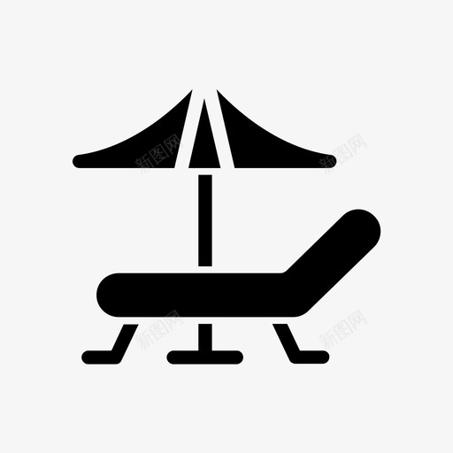 伞海滩雕文图标svg_新图网 https://ixintu.com 伞 海滩雕文