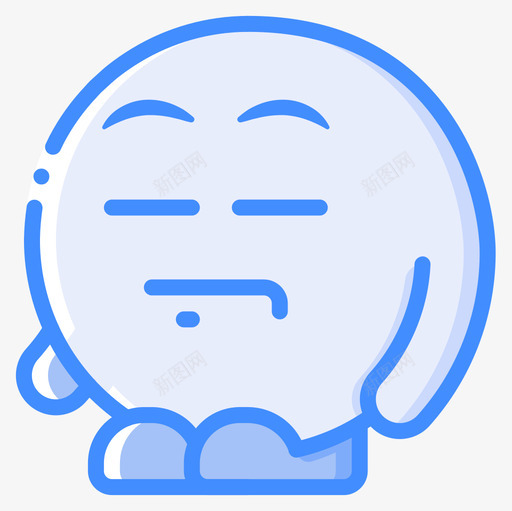 直表情人1蓝色图标svg_新图网 https://ixintu.com 情人 蓝色 表情
