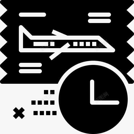 登机时间飞机航班图标svg_新图网 https://ixintu.com 旅行标志 机票 登机时间 航班 飞机