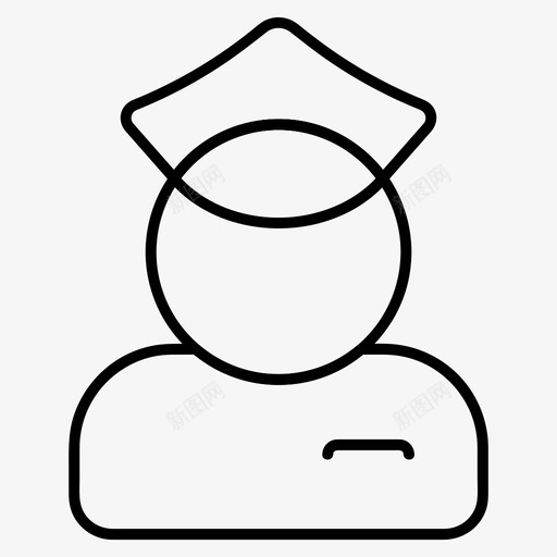 警察警卫警官图标svg_新图网 https://ixintu.com 保安 保护 警卫 警官 警察
