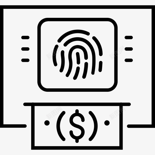 支付数字货币atm生物识别图标svg_新图网 https://ixintu.com atm 扫描仪 指纹 支付 数字 生物识别 货币 钥匙