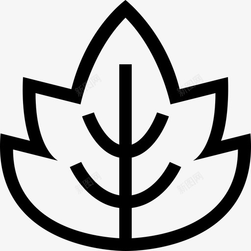 无花果叶生态自然图标svg_新图网 https://ixintu.com 微小 无花果叶 植物 生态 自然