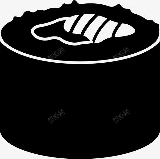 金巴亚洲菜韩国菜图标svg_新图网 https://ixintu.com 亚洲 寿司 米饭 金巴 韩国