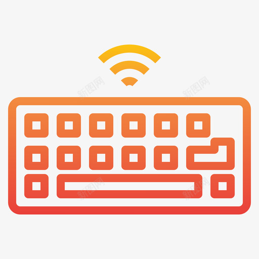 键盘小工具14渐变图标svg_新图网 https://ixintu.com 小工 工具 渐变 键盘