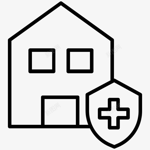 清洁屋清洁90线性图标svg_新图网 https://ixintu.com 清洁 线性