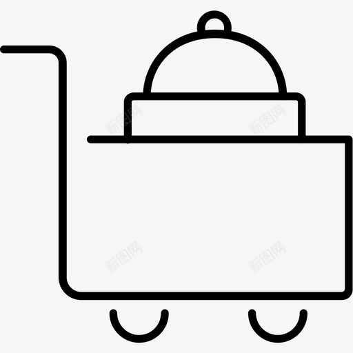 行李物品手推车图标svg_新图网 https://ixintu.com 手推车 手提箱 旅馆 物品 行李