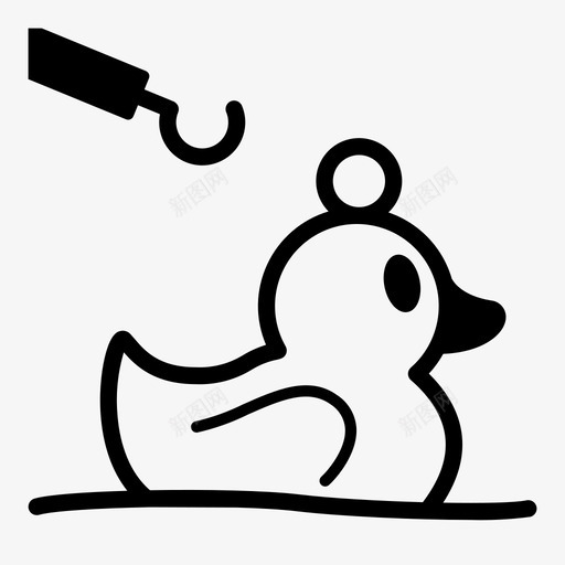 钓鸭子挑战趣味博览会图标svg_新图网 https://ixintu.com 博览会 奖品 挑战 杂耍 游乐场 游戏 趣味 鸭子