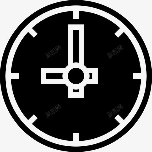 时钟商务元素6实心图标svg_新图网 https://ixintu.com 商务元素6 实心 时钟