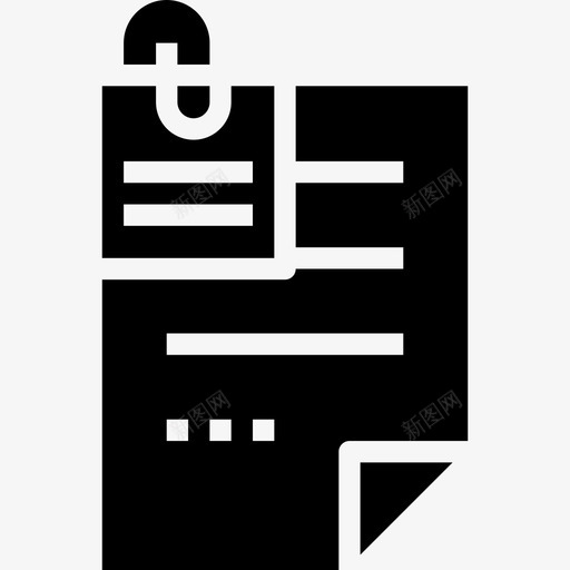 夹子office111实心图标svg_新图网 https://ixintu.com office 夹子 实心