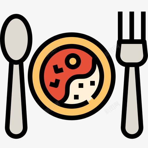 膳食咖啡厅113线性颜色图标svg_新图网 https://ixintu.com 咖啡厅 线性 膳食 颜色