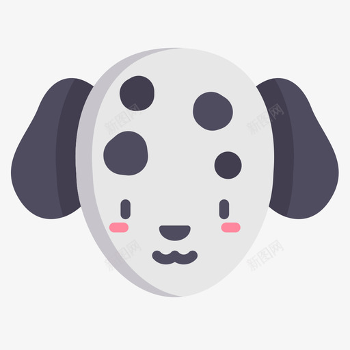 达尔马提安犬4只扁平图标svg_新图网 https://ixintu.com 4只 扁平 达尔 马提安