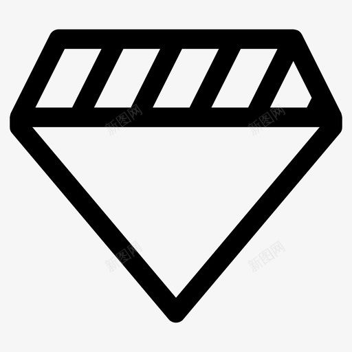 钻石珍珠财产图标svg_新图网 https://ixintu.com 图标 坚实 大胆 珍珠 用户界面 财产 财富 钻石