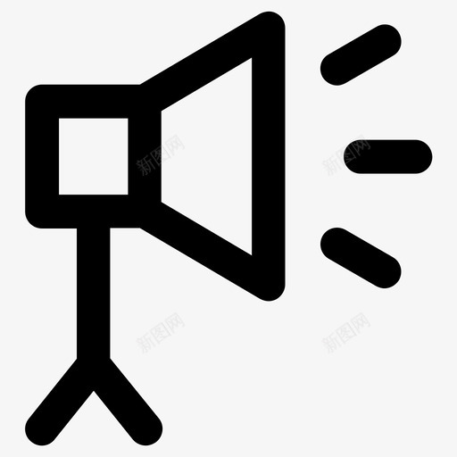 聚光灯照明工作室图标svg_新图网 https://ixintu.com 工作室 照明 聚光灯