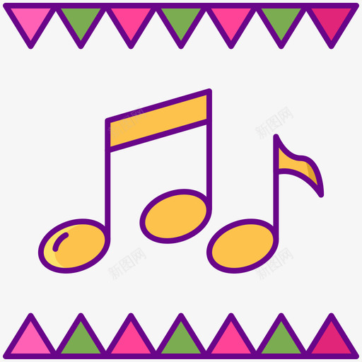音乐马戏团77线性色彩图标svg_新图网 https://ixintu.com 线性 色彩 音乐 马戏团