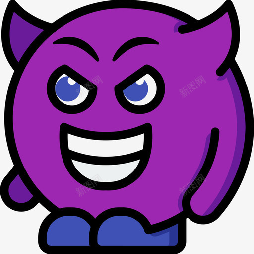 魔鬼表情人物4线性颜色图标svg_新图网 https://ixintu.com 人物 线性 表情 颜色 魔鬼