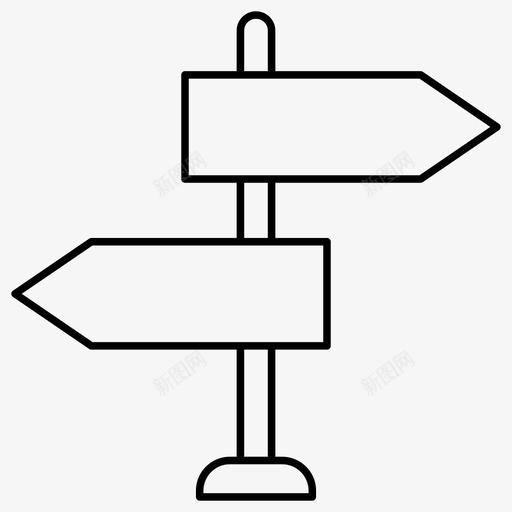 方向箭头板图标svg_新图网 https://ixintu.com 图标 指针 方向 服务 标杆 箭头 驾驶室
