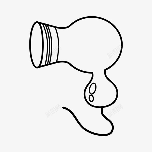 吹风机美容时尚图标svg_新图网 https://ixintu.com 吹风机 女孩配件 时尚 沙龙 理发师 美容
