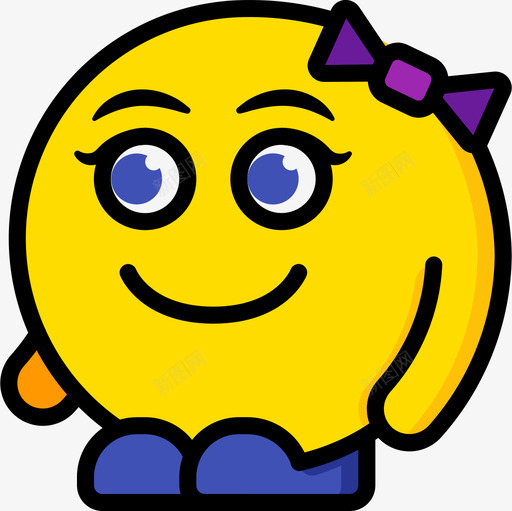 微笑表情人4线条色彩图标svg_新图网 https://ixintu.com 微笑 线条色彩 表情人4