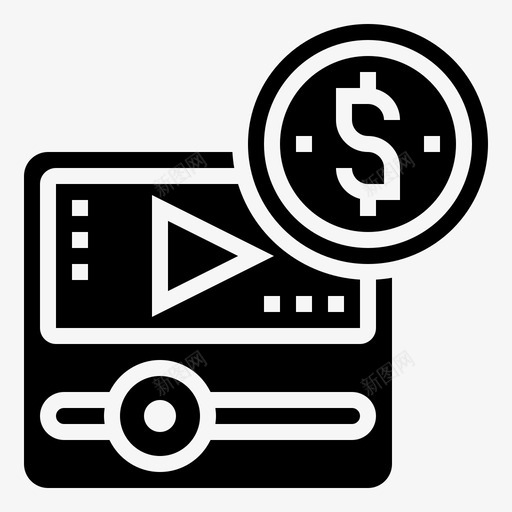 演示品牌多媒体图标svg_新图网 https://ixintu.com 众筹 品牌 多媒体 字形 故事 演示 视频