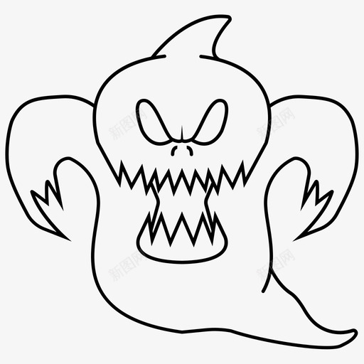 鬼魂恶魔幽灵图标svg_新图网 https://ixintu.com 万圣节 幽灵 恶魔 鬼魂