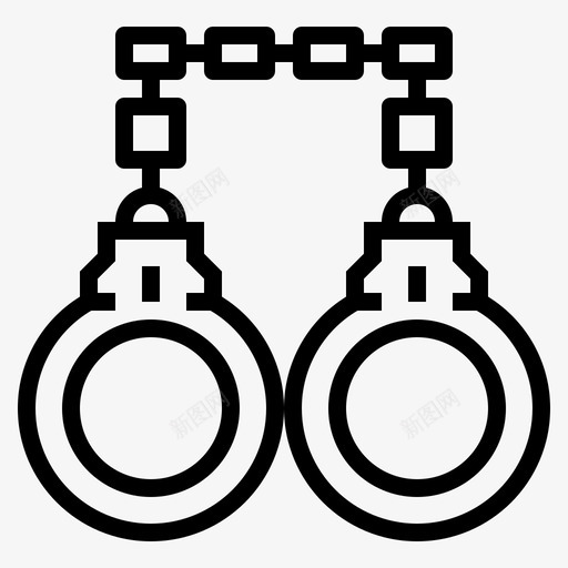 手铐律师刑罚图标svg_新图网 https://ixintu.com 刑罚 律师 手铐 杀手 警察