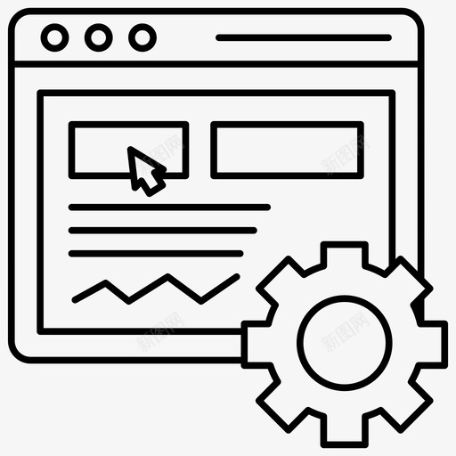 网站配置数据分析信息元素图标svg_新图网 https://ixintu.com 信息元素 信息图形元素集线向量图标 数据分析 统计 网站开发 网站配置 网络配置
