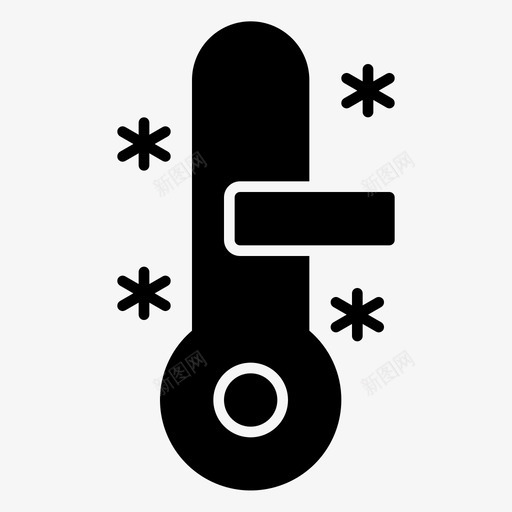 寒冷的温度冻结减图标svg_新图网 https://ixintu.com 冷的 冻结 天气 寒冷 温度 雕文