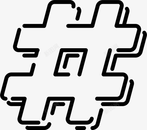标签互联网社交图标svg_新图网 https://ixintu.com 互联网 标签 社交 符号 网络 趋势