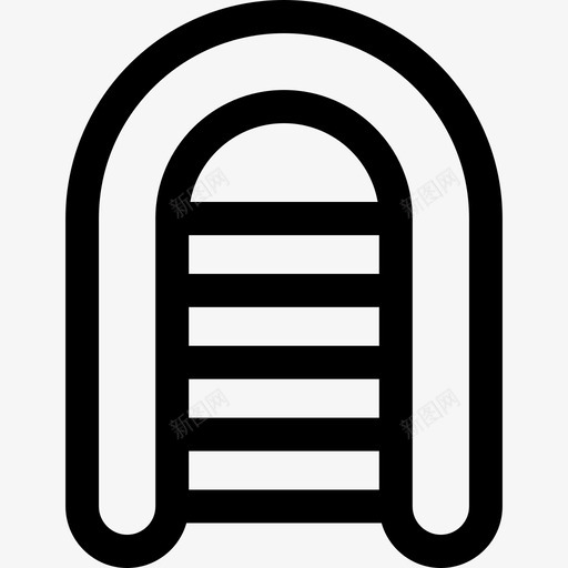 充气船夏令营13号直线型图标svg_新图网 https://ixintu.com 充气船 夏令营13号 直线型