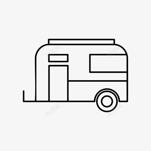 露营车旅行车图标svg_新图网 https://ixintu.com 旅行车 露营车