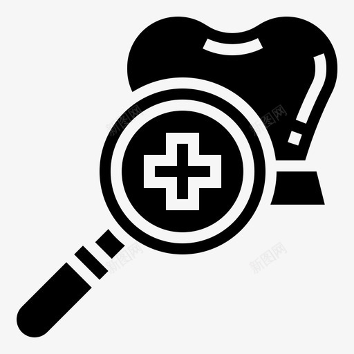 牙科检查健康检查2字形图标svg_新图网 https://ixintu.com 健康 字形 检查 牙科