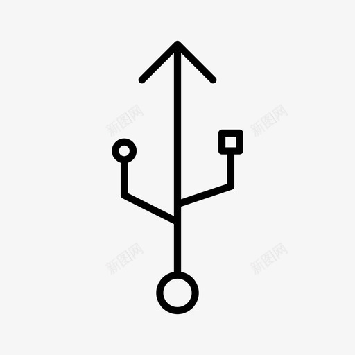 闪存驱动器usb连接usb徽标图标svg_新图网 https://ixintu.com usb徽标 usb标志 usb符号 usb连接 用户界面 闪存驱动器