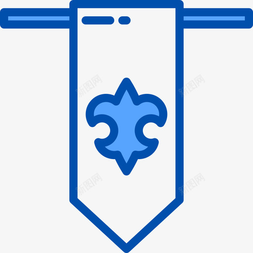 FleurDeLis野营户外3蓝色图标svg_新图网 https://ixintu.com De Fleur Lis 户外 蓝色 野营