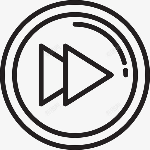 前进电影1直线图标svg_新图网 https://ixintu.com 前进 电影1 直线