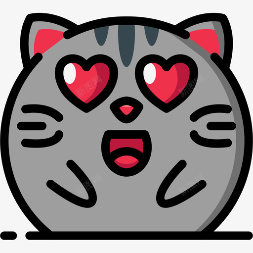 爱猫化身4线性颜色图标svg_新图网 https://ixintu.com 化身 线性 颜色