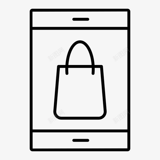 2019年电子商务电子商务移动图标svg_新图网 https://ixintu.com 2019年 图标 在线 在线购物 电子商务 电话 移动 线路 购物