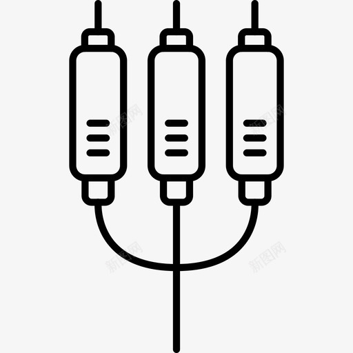 rca连接器插孔图标svg_新图网 https://ixintu.com rca 插头 插孔 插座 硬件 连接器