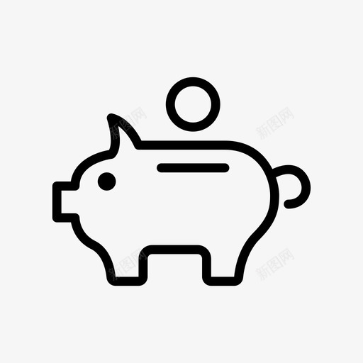 存钱罐金融投资图标svg_新图网 https://ixintu.com 储蓄 存钱 投资 概述 货币 金融
