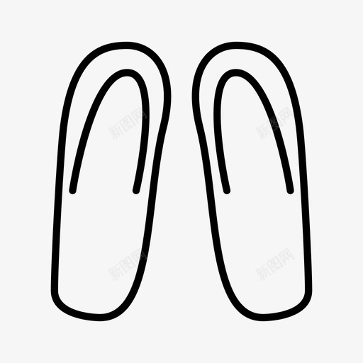 海滩人字拖鞋类图标svg_新图网 https://ixintu.com 人字拖 凉鞋 度假 拖鞋 海滩 鞋类