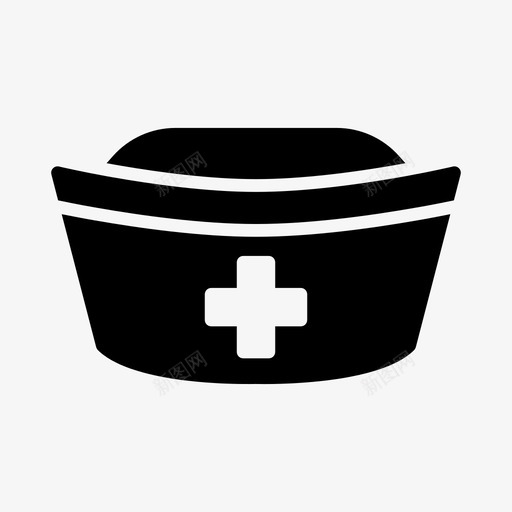 护士帽健康医院图标svg_新图网 https://ixintu.com 健康 医学 医疗 医院 护士