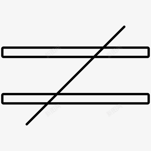 不平等计算教育图标svg_新图网 https://ixintu.com 不平等 教育 数学 数学图标 符号 计算