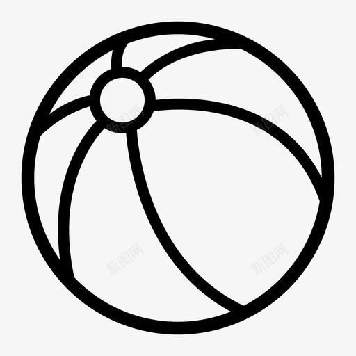 沙滩球夏天暑假图标svg_新图网 https://ixintu.com 夏天 暑假 沙滩