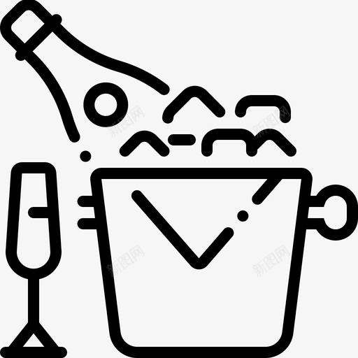 香槟婚礼198直系图标svg_新图网 https://ixintu.com 婚礼198 直系 香槟