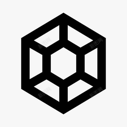 宝石钻石刻面图标svg_新图网 https://ixintu.com 刻面 宝石 游戏 线 钻石